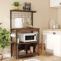 Bestier Kitchen Island Cart with Storage Rustic Design - waseeh.com