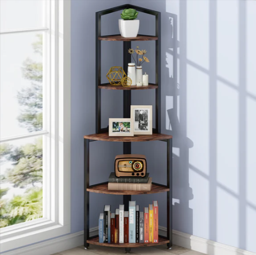 Plight Ladder Bookcase Shelve Kitchen Organizer Rack - waseeh.com