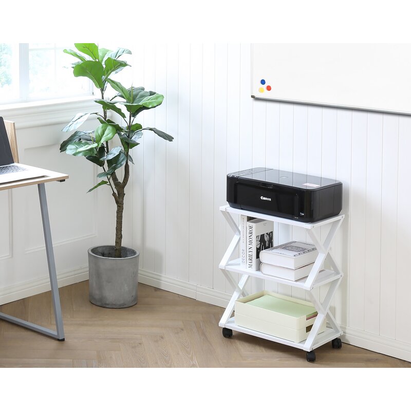 Caster Rolling Home Office Side Table Trolley - waseeh.com