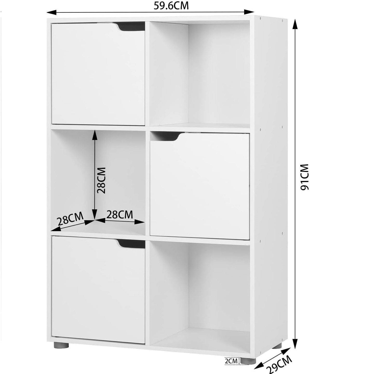 Triad Standing Storage Room Divider Office Cabinet Bookcase Shelve Rack