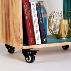 Crimson Living Lounge Bookcase Organizer Table Trolley - waseeh.com