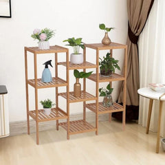 Multi-Tier Living Garden Wooden Plant Storage Organizer Rack Decor - waseeh.com