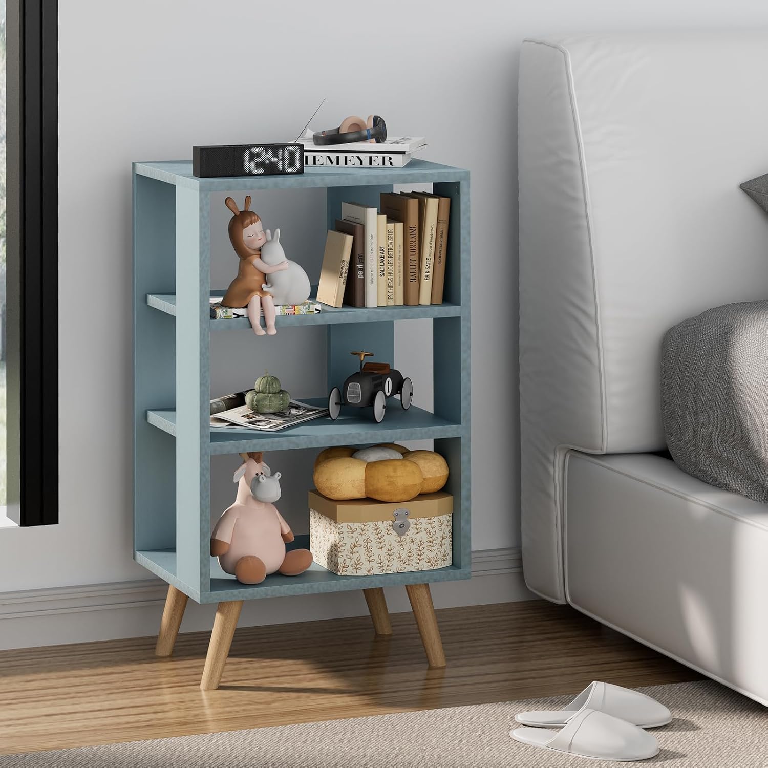 Dueatib End Table Storage Cabinet Side Table