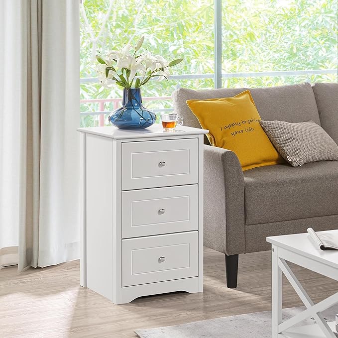 Yahall End Table with 3 Drawers Living Lounge Bedside Table