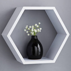 Sweet Homes Living Lounge Drawing Room Hexagonal Organizer Shelve - waseeh.com