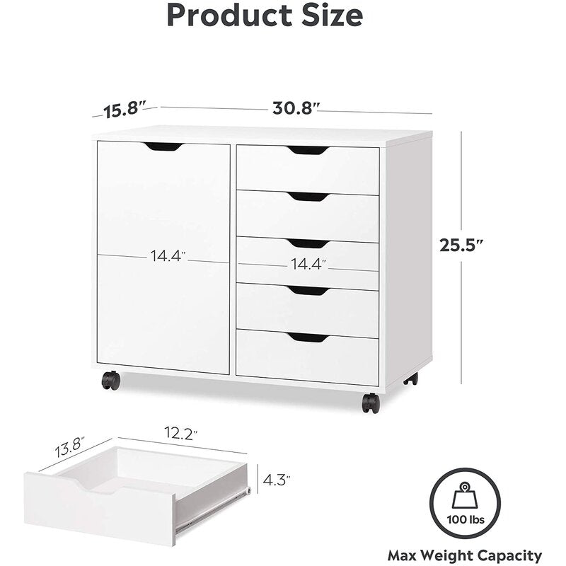 Cucrella Drawer Home Office Cabinet Drawer Trolley - waseeh.com