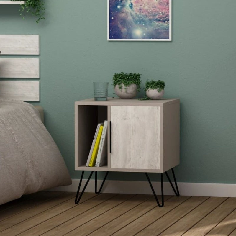 Montrose House Side Hairpin Nightstand Table - waseeh.com