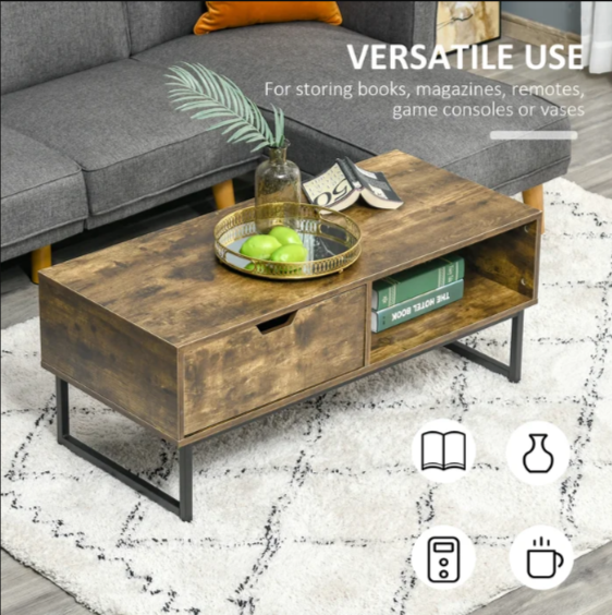 Jerado Living Room Lounge Centre Coffee Storage Table - waseeh.com