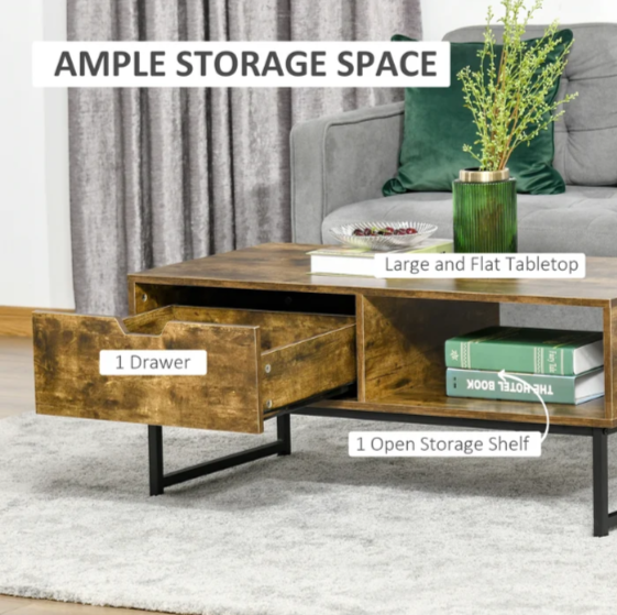 Jerado Living Room Lounge Centre Coffee Storage Table - waseeh.com