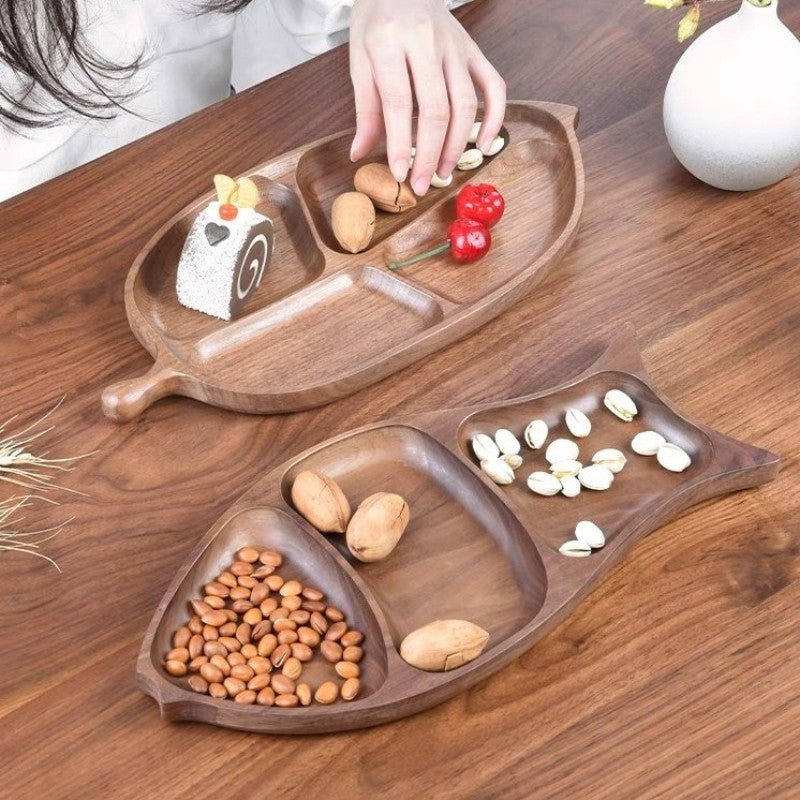 Minimalist Leaf Wooden Platter Tray