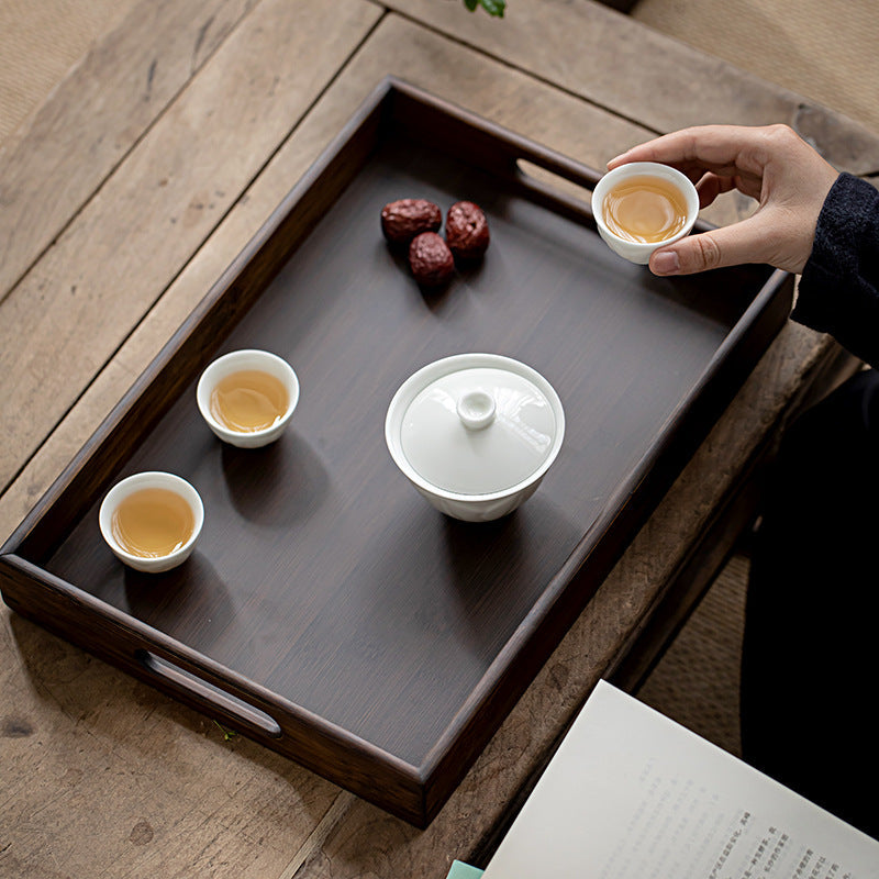 Triple Wooden Tray Tea Set (Pack of 3)