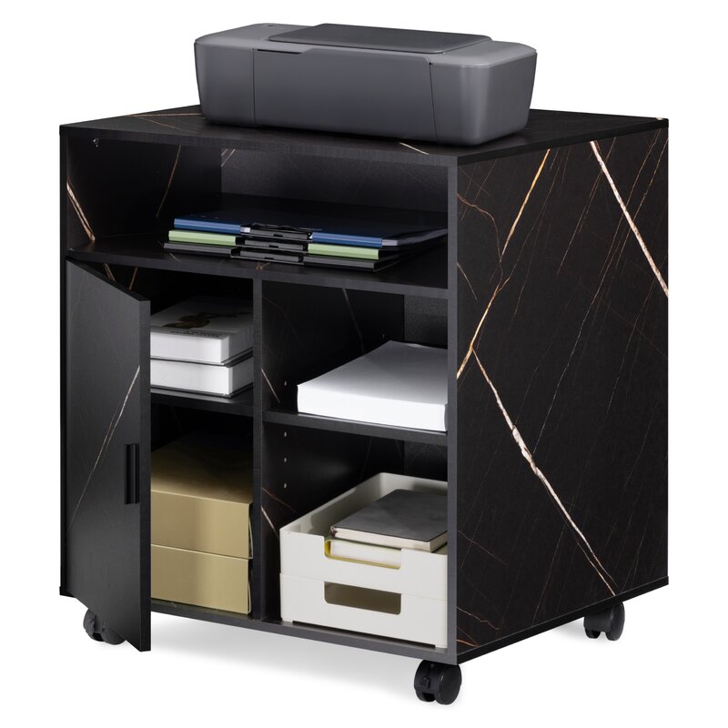 Fortune Rolling Wheel Cabinet Side Table Home Office Trolley - waseeh.com