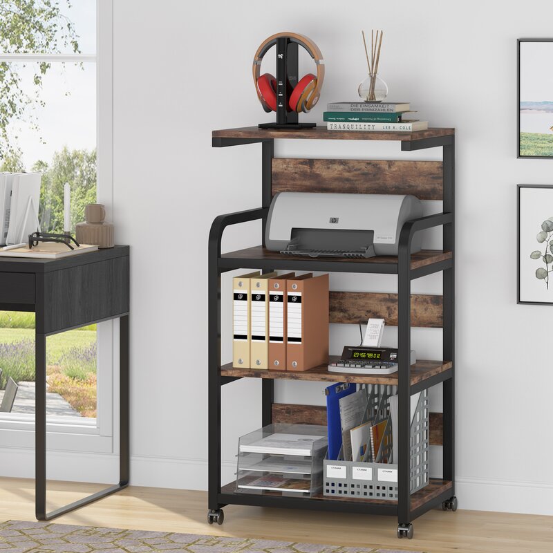 Alvaro Kitchen Moving Trolley Organizer Rack - waseeh.com