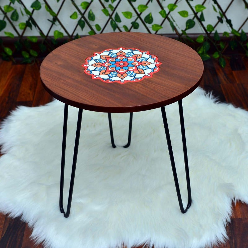 Asiatic Orchid Hairpin Leg Coffee Side Table (MDF) - waseeh.com