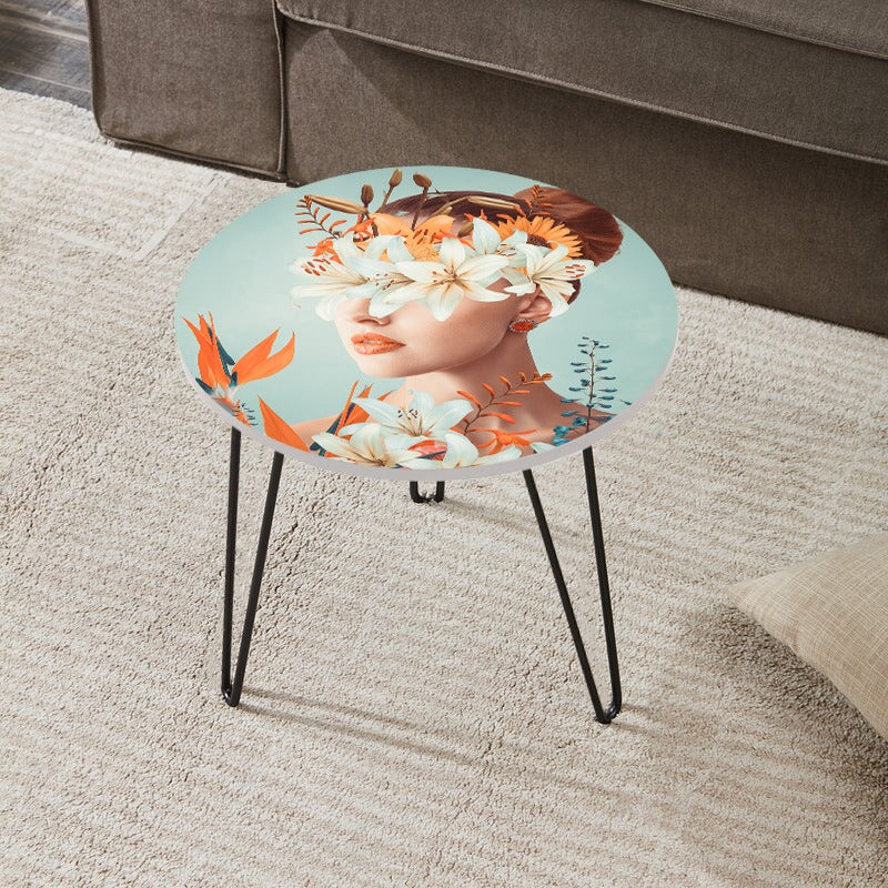 Roman Azalea Living Lounge Center Side Hairpin Table - waseeh.com