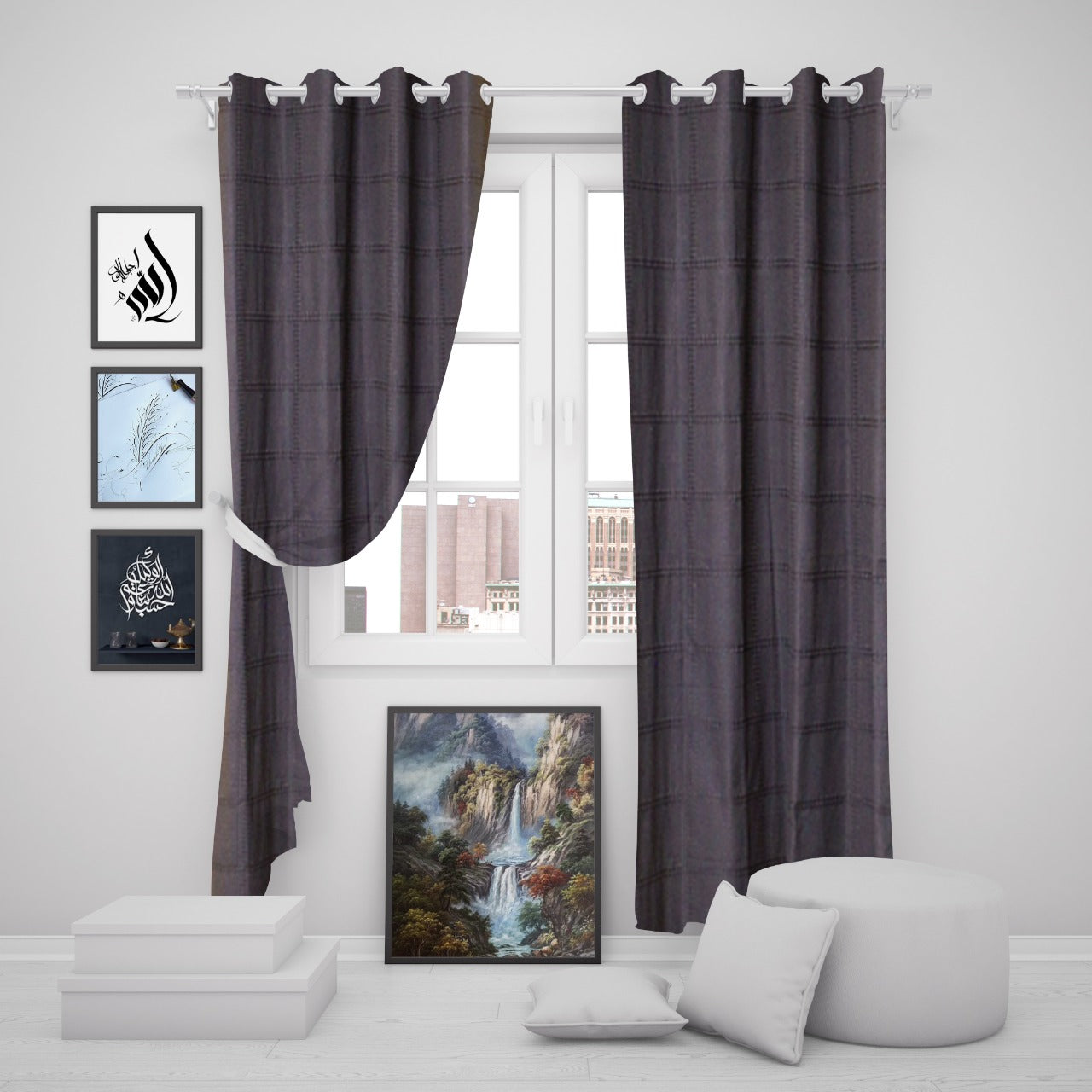 Ochre Eyelet Curtains - waseeh.com