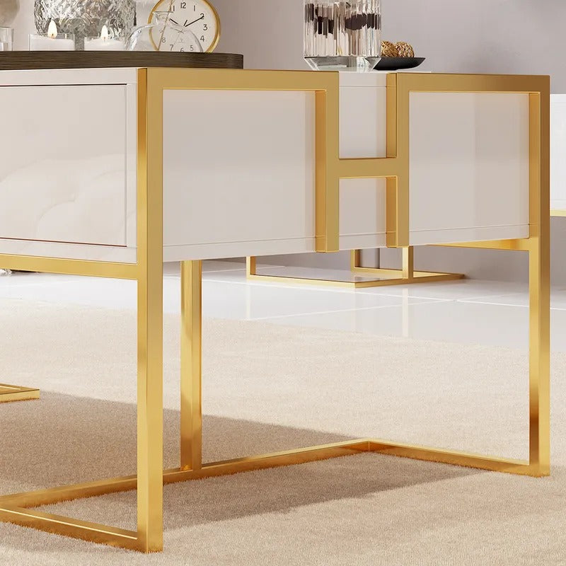 Jocise White Rectangular Living Lounge Bedroom Coffee Center Table - waseeh.com