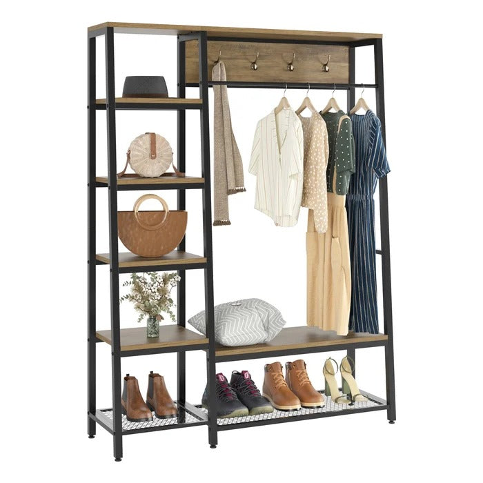 Ravishing Living Bedroom Shoe Coat Hang Storage Organizer Rack Decor - waseeh.com