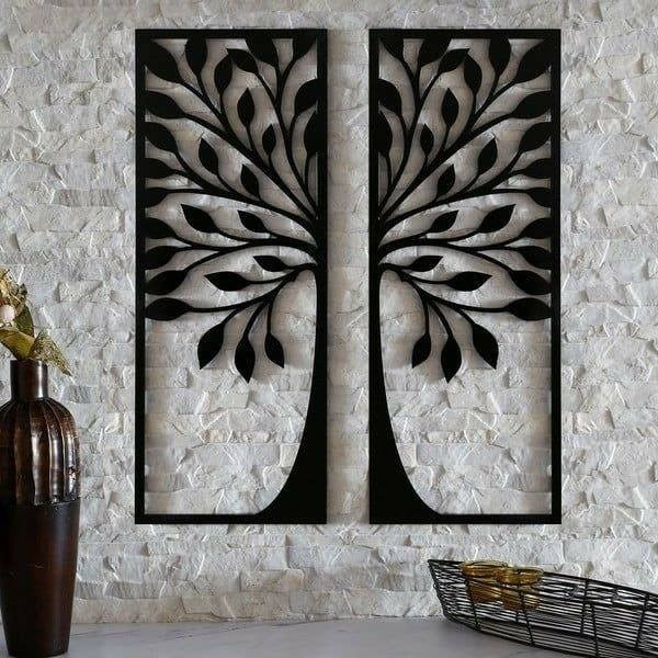 2 Frames Tree Living Lounge Bedroom Wall Hanging Decor - waseeh.com