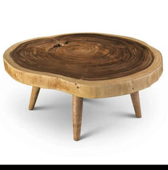 Wooden Log TV Lounge Center Table