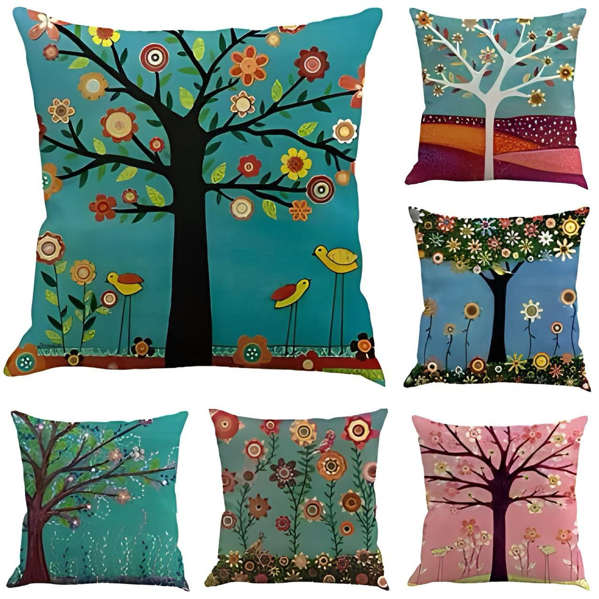 Emanate Living Room Sofa Cushion Covers (Set of 6)