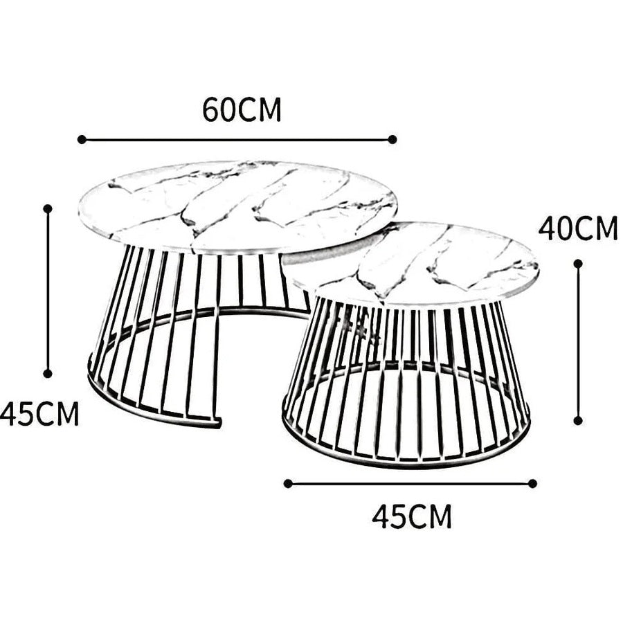 Melvina Living Lounge Centre Nesting Tables (Set of 2)