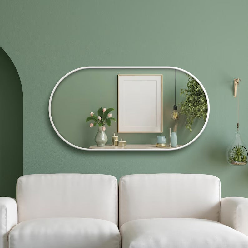 Ellipse Wall Hanging Bathroom Entryway Home Decor Mirror