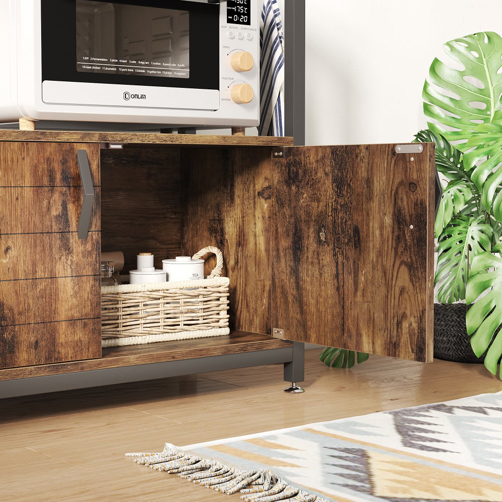 Bestier Kitchen Island Cart with Storage Rustic Design - waseeh.com