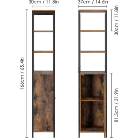 Leigh Freestanding Kitchen Bathroom Organizer Cabinet Rack - waseeh.com