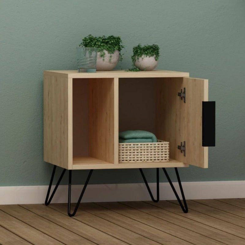 Montrose House Side Hairpin Nightstand Table - waseeh.com