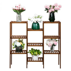 Multi-Tier Living Garden Wooden Plant Storage Organizer Rack Decor - waseeh.com