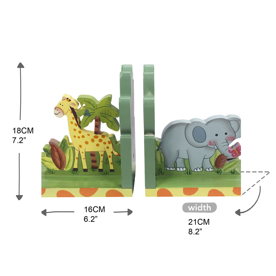 Fantasy Fields UV Printed Sunny Safari Kids Bookends