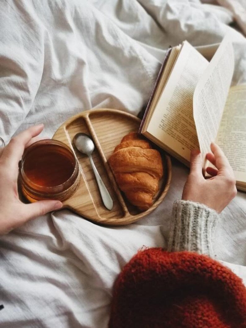 Cup and Spoon Wooden Food Tray - waseeh.com