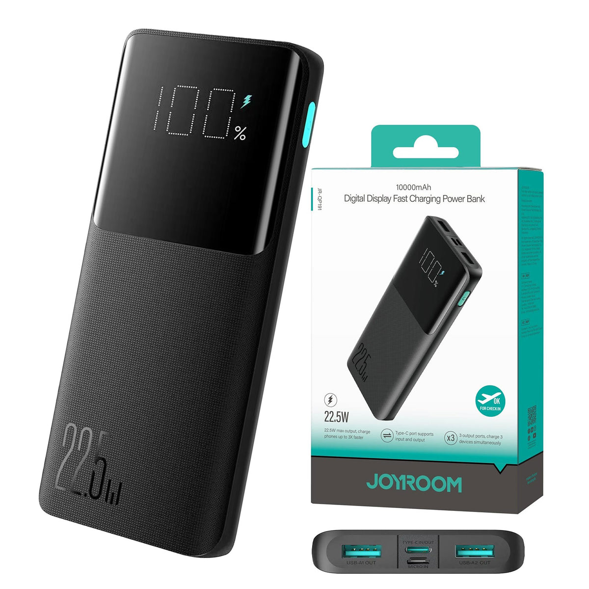 JOYROOM JR-QP191 22.5W Power Bank 10000mAh