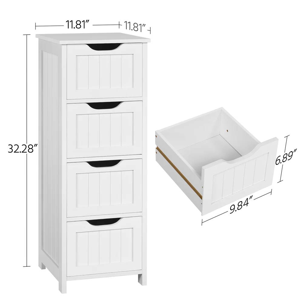 Neoteric Bathroom Kitchen Four Drawer Storage Cabinet Organizer