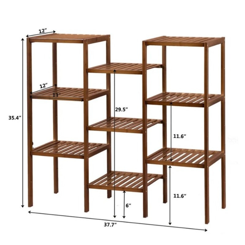 Multi-Tier Living Garden Wooden Plant Storage Organizer Rack Decor - waseeh.com