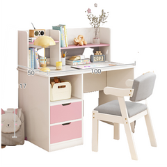 Scandi Kids Bedroom Bookselve Study Work Desk